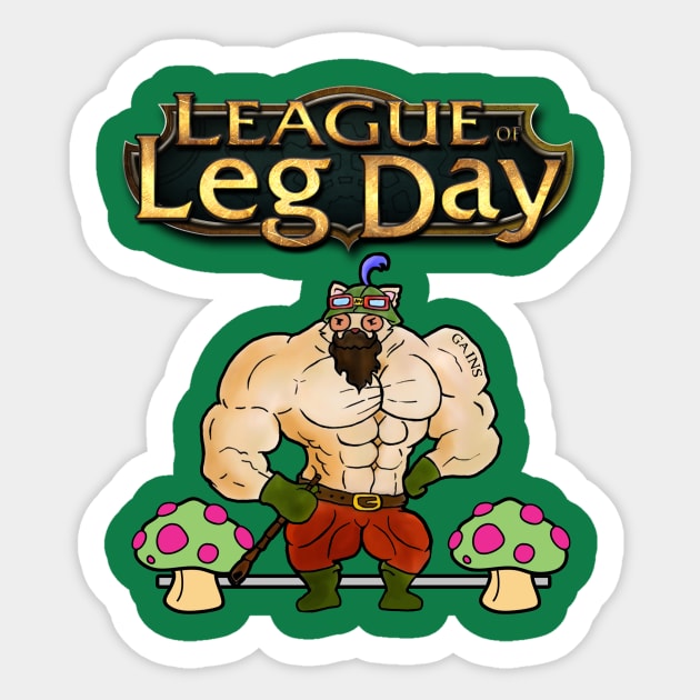 League of Leg Day Sticker by Christastic